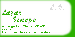 lazar vincze business card